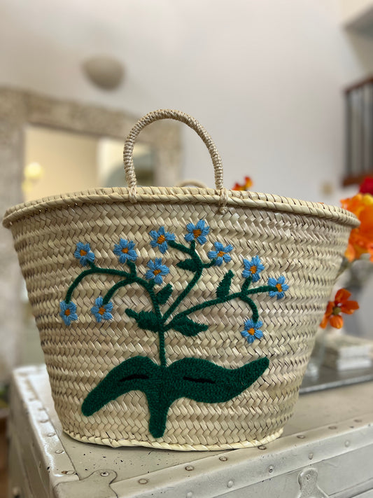 Unasua bag Large with blue flower